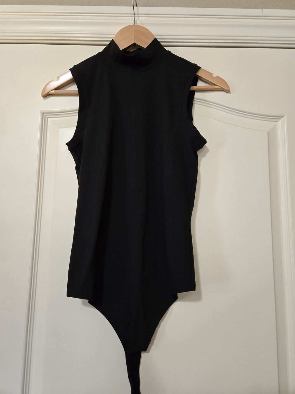 SPANX Black Sleeveless Turtleneck Bodysuit